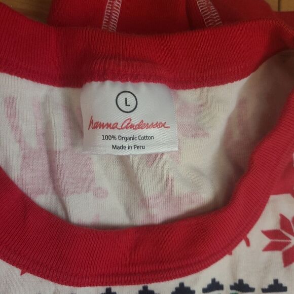 Hanna Andersson Womens Dear Deer Long John Pajama Set 2 Piece Size Large - Picture 3 of 6